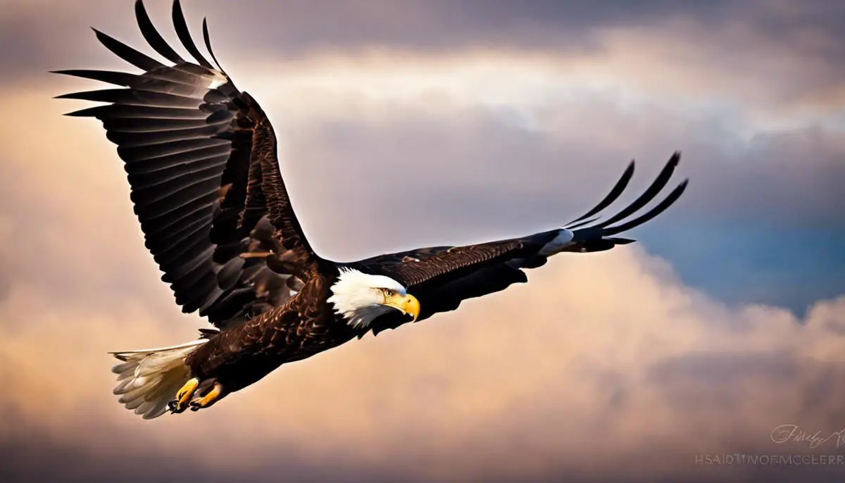 Image of a pair of Bald Eagles in flight