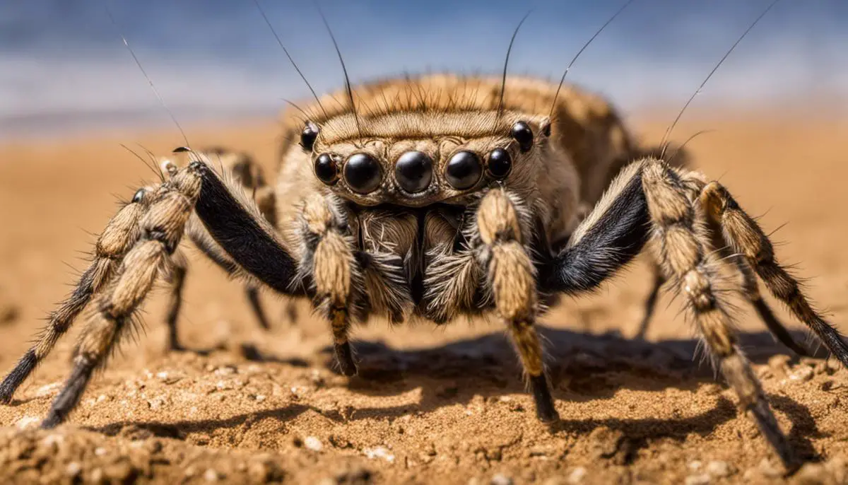 Image depicting the variation in size among camel spiders in different geographic regions