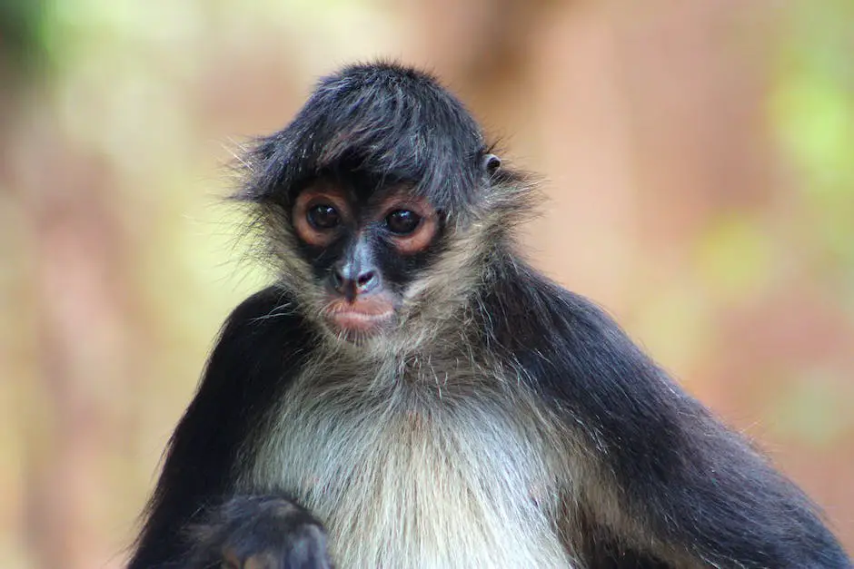 Mexican Spider Monkey in a tropical forest, highlighting its ecological importance